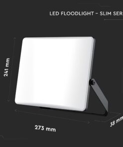 100W LED Προβολέας V-TAC με Οπάλ Κάλυμμα Μαύρος CCT 10000lm IP65 – 23767