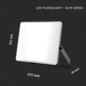 100W LED Προβολέας V-TAC με Οπάλ Κάλυμμα Μαύρος CCT 10000lm IP65 – 23767
