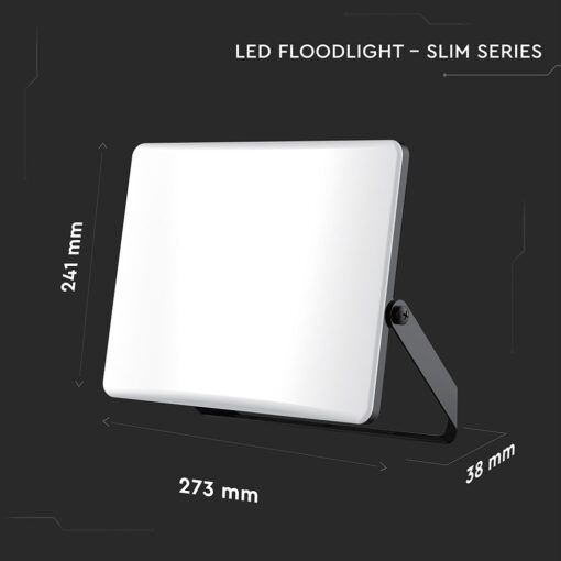 100W LED Προβολέας V-TAC με Οπάλ Κάλυμμα Μαύρος CCT 10000lm IP65 – 23767