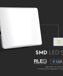 30W LED Προβολέας με Οπάλ Κάλυμμα Μαύρος V-TAC IP65 CCT 3000lm – 23769