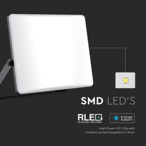 30W LED Προβολέας με Οπάλ Κάλυμμα Μαύρος V-TAC IP65 CCT 3000lm – 23769