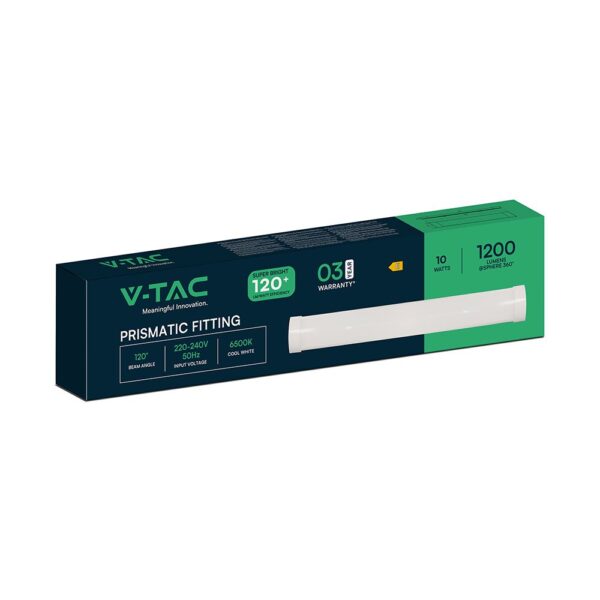 LED Πρισματικό Γραμμικό Φωτιστικό 30cm 10W V-TAC 1200lm Ψυχρό Λευκό 6500K – 23785