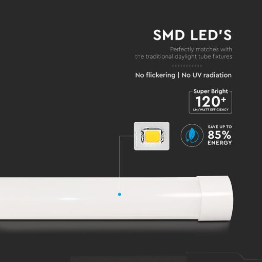 LED Πρισματικό Γραμμικό Φωτιστικό 60cm 20W V-TAC 2400lm Ψυχρό Λευκό 6500K – 23787