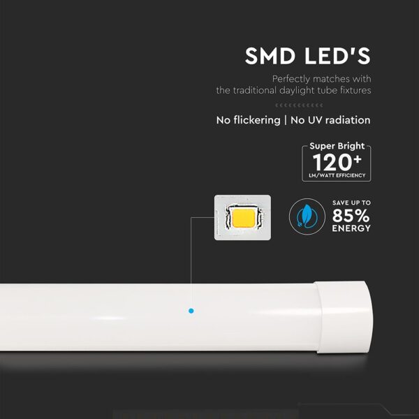 LED Πρισματικό Γραμμικό Φωτιστικό 60cm 20W V-TAC 2400lm Ψυχρό Λευκό 6500K – 23787