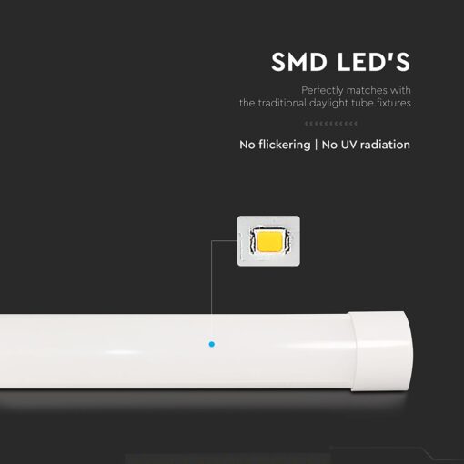 LED Πρισματικό Γραμμικό Φωτιστικό 120cm 40W V-TAC 4300lm Θερμό Λευκό 3000K – 23788
