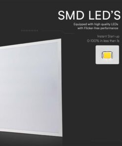 LED Πάνελ Τετράγωνο Χωνευτό 60X60cm 40W V-TAC 4800lm Ψυχρό Λευκό 6500K Philips Driver – 23823