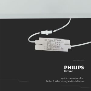 LED Πάνελ Τετράγωνο Χωνευτό 60X60cm 40W V-TAC 4800lm Ψυχρό Λευκό 6500K Philips Driver – 23823