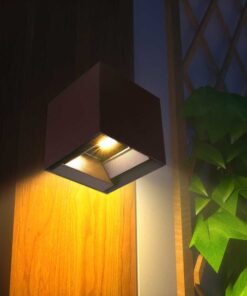 Ηλιακό Φωτιστικό Τοίχου LED 9W CCT Καφέ IP65 με Ανιχνευτή Κίνησης