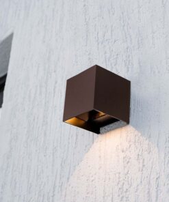 Ηλιακό Φωτιστικό Τοίχου LED 9W CCT Καφέ IP65 με Ανιχνευτή Κίνησης