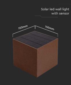 Ηλιακό Φωτιστικό Τοίχου LED 9W CCT Καφέ IP65 με Ανιχνευτή Κίνησης