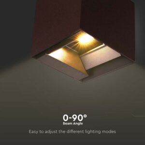 Ηλιακό Φωτιστικό Τοίχου LED 9W CCT Καφέ IP65 με Ανιχνευτή Κίνησης
