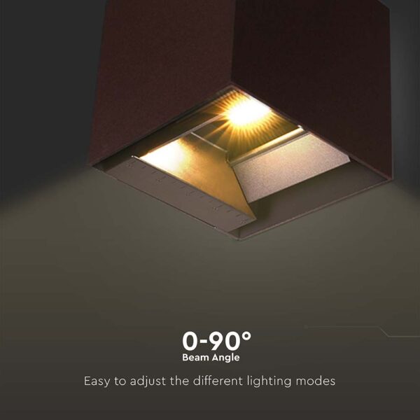 Ηλιακό Φωτιστικό Τοίχου LED 9W CCT Καφέ IP65 με Ανιχνευτή Κίνησης