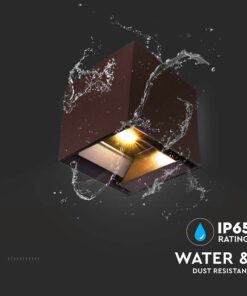 Ηλιακό Φωτιστικό Τοίχου LED 9W CCT Καφέ IP65 με Ανιχνευτή Κίνησης