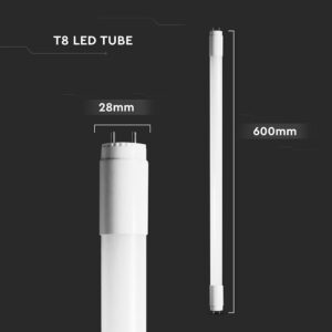 LED Λάμπα T8 G13 60cm V-TAC 7.5W 850lm Περιστρεφόμενη Φυσικό Λευκό 4000K – 23871
