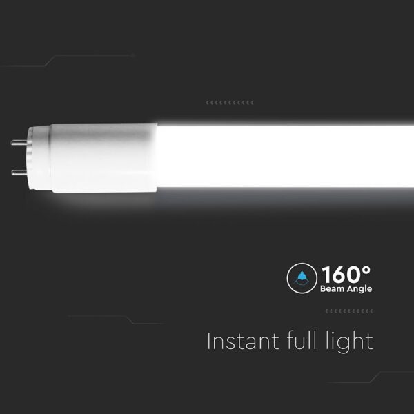 LED Λάμπα T8 G13 60cm V-TAC 7.5W 850lm Περιστρεφόμενη Φυσικό Λευκό 4000K – 23871