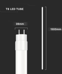 LED Λάμπα T8 G13 150cm V-TAC 24W 3000lm Ψυχρό 6500K – 23876