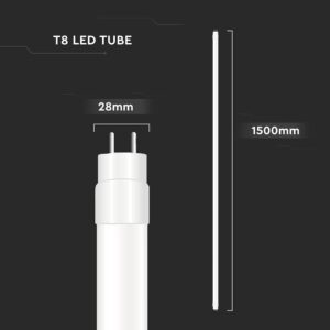 LED Λάμπα T8 G13 150cm V-TAC 24W 3000lm Ψυχρό 6500K – 23876