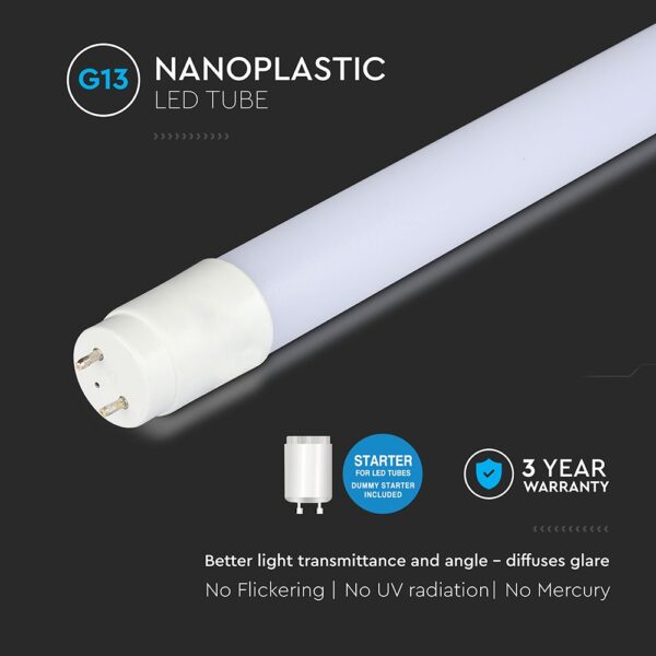 LED Λάμπα T8 G13 150cm V-TAC 24W 3000lm Ψυχρό 6500K – 23876