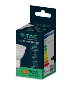 LED Λάμπα GU10 7.5W V-TAC 38° 610lm Φυσικό Λευκό 4000K – 23881