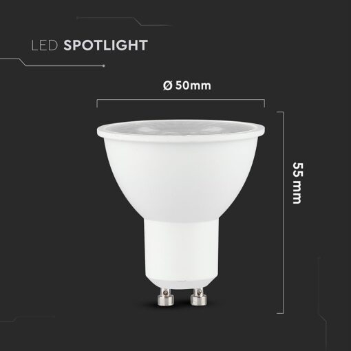 LED Λάμπα GU10  7.5W V-TAC 38° 610lm Φυσικό Λευκό 4000K – 23881