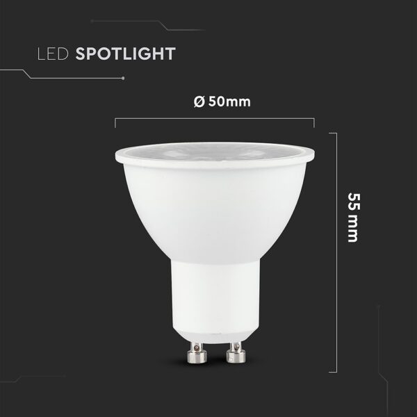 LED Λάμπα GU10  7.5W V-TAC 38° 610lm Φυσικό Λευκό 4000K – 23881