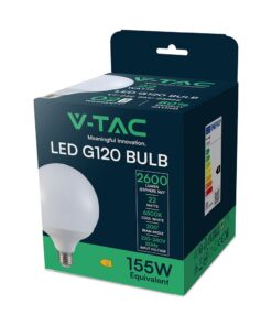 LED Λάμπα E27 Μεγάλος Γλόμπος G120 22W V-TAC 200° 2600lm 6500Κ – 23885