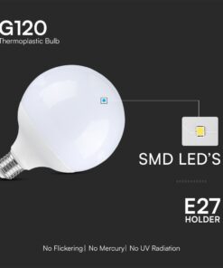 LED Λάμπα E27 Μεγάλος Γλόμπος G120 22W V-TAC 200° 2600lm 6500Κ – 23885