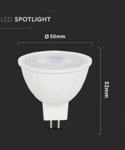 LED Λάμπα MR16 GU5.3 12V DC 6W V-TAC 38° 455lm Ψυχρό Λευκό 6500K – 23888