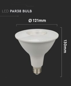LED Λάμπα E27 PAR38 Σποτ 12.8W V-TAC 40° 930lm Ψυχρό Λευκό 6500K – 23892