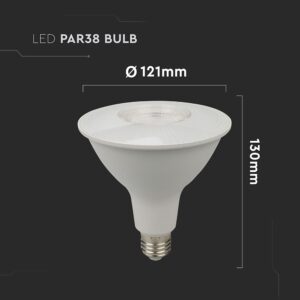 LED Λάμπα E27 PAR38 Σποτ 12.8W V-TAC 40° 930lm Ψυχρό Λευκό 6500K – 23892