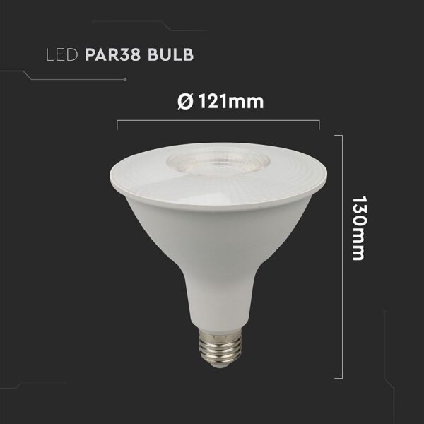 LED Λάμπα E27 PAR38 Σποτ 12.8W V-TAC 40° 930lm Ψυχρό Λευκό 6500K – 23892