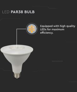 LED Λάμπα E27 PAR38 Σποτ 12.8W V-TAC 40° 930lm Ψυχρό Λευκό 6500K – 23892