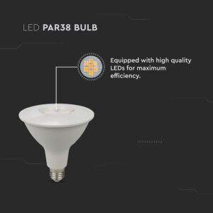 LED Λάμπα E27 PAR38 Σποτ 12.8W V-TAC 40° 930lm Ψυχρό Λευκό 6500K – 23892