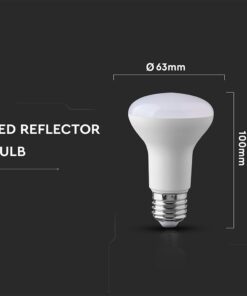 LED Λάμπα E27 R63 Σποτ 10W V-TAC 120° 830lm Φυσικό Λευκό 4000K – 23898