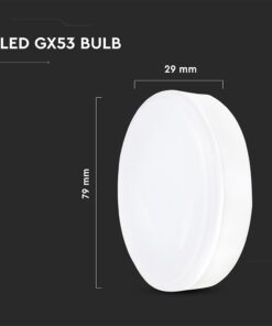 LED Λάμπα 6.4W GX53 V-TAC 560lm Θερμό Λευκό 3000K – 23901