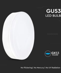 LED Λάμπα 6.4W GX53 V-TAC 560lm Θερμό Λευκό 3000K – 23901