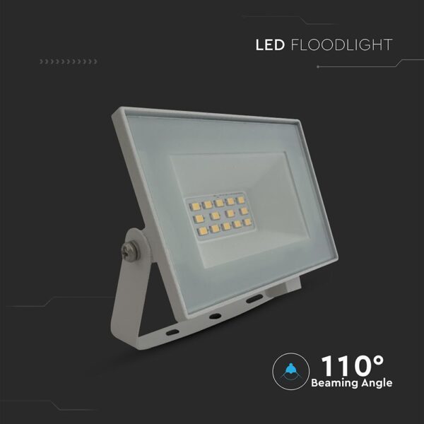 10W LED Floodlight 4000K White Body