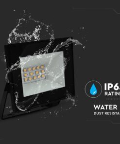 LED Προβολέας 10W V-TAC Μαύρος 730lm Αδιάβροχος IP65 Ψυχρό Λευκό 6500K – 23974