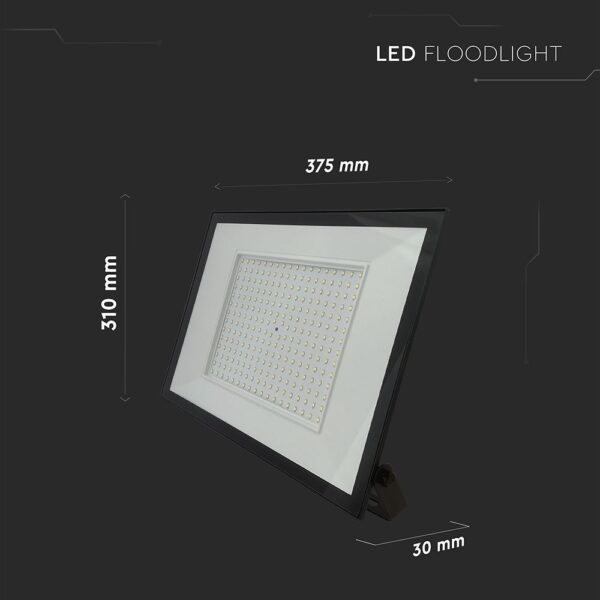 LED Προβολέας 200W V-TAC Μαύρος 16450lm Αδιάβροχος IP65 Ψυχρό Λευκό 6500K – 23977