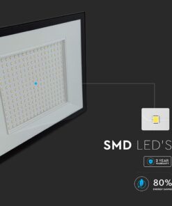 LED Προβολέας 200W V-TAC Μαύρος 16450lm Αδιάβροχος IP65 Ψυχρό Λευκό 6500K – 23977