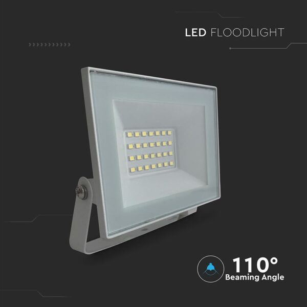 20W LED Floodlight 4000K White Body