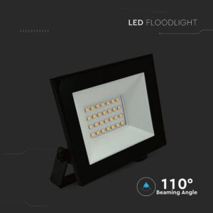 LED Προβολέας 20W V-TAC Μαύρος 1510lm Αδιάβροχος IP65 Φυσικό Λευκό 4000K – 23984