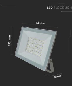 LED Προβολέας 50W V-TAC Λευκός 4700lm Αδιάβροχος IP65 Φυσικό Λευκό 4000K – 23987