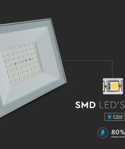 LED Προβολέας 50W V-TAC Λευκός 4700lm Αδιάβροχος IP65 Φυσικό Λευκό 4000K – 23987