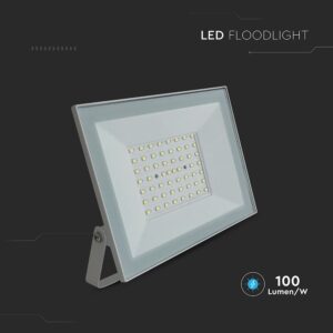 LED Προβολέας 50W V-TAC Λευκός 4700lm Αδιάβροχος IP65 Φυσικό Λευκό 4000K – 23987