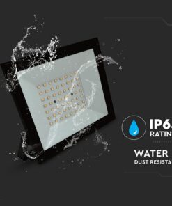 LED Προβολέας 50W V-TAC Μαύρος 4700lm Αδιάβροχος IP65 Φυσικό Λευκό 4000K – 23988