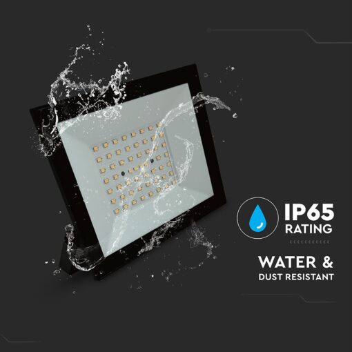 LED Προβολέας 50W V-TAC Μαύρος 4700lm Αδιάβροχος IP65 Φυσικό Λευκό 4000K – 23988