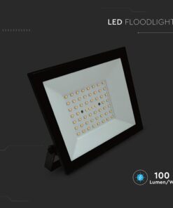 LED Προβολέας 50W V-TAC Μαύρος 4700lm Αδιάβροχος IP65 Φυσικό Λευκό 4000K – 23988