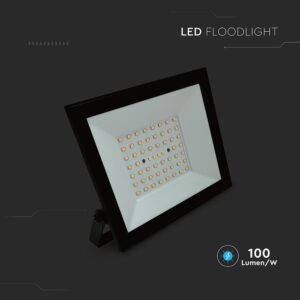 LED Προβολέας 50W V-TAC Μαύρος 4700lm Αδιάβροχος IP65 Φυσικό Λευκό 4000K – 23988