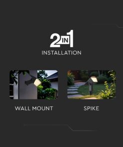 Ηλιακό Φωτιστικό Spot Καρφωτό/Επιδαπέδιο 1.3W LED CCT Ρυθμιζόμενο Μαύρο IP65 V-TAC – 23996